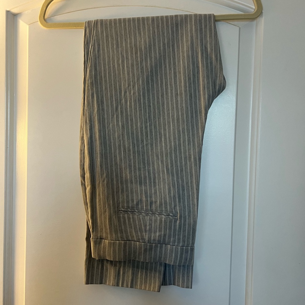 Anne Klein Gray Pinstripe Pantsuit